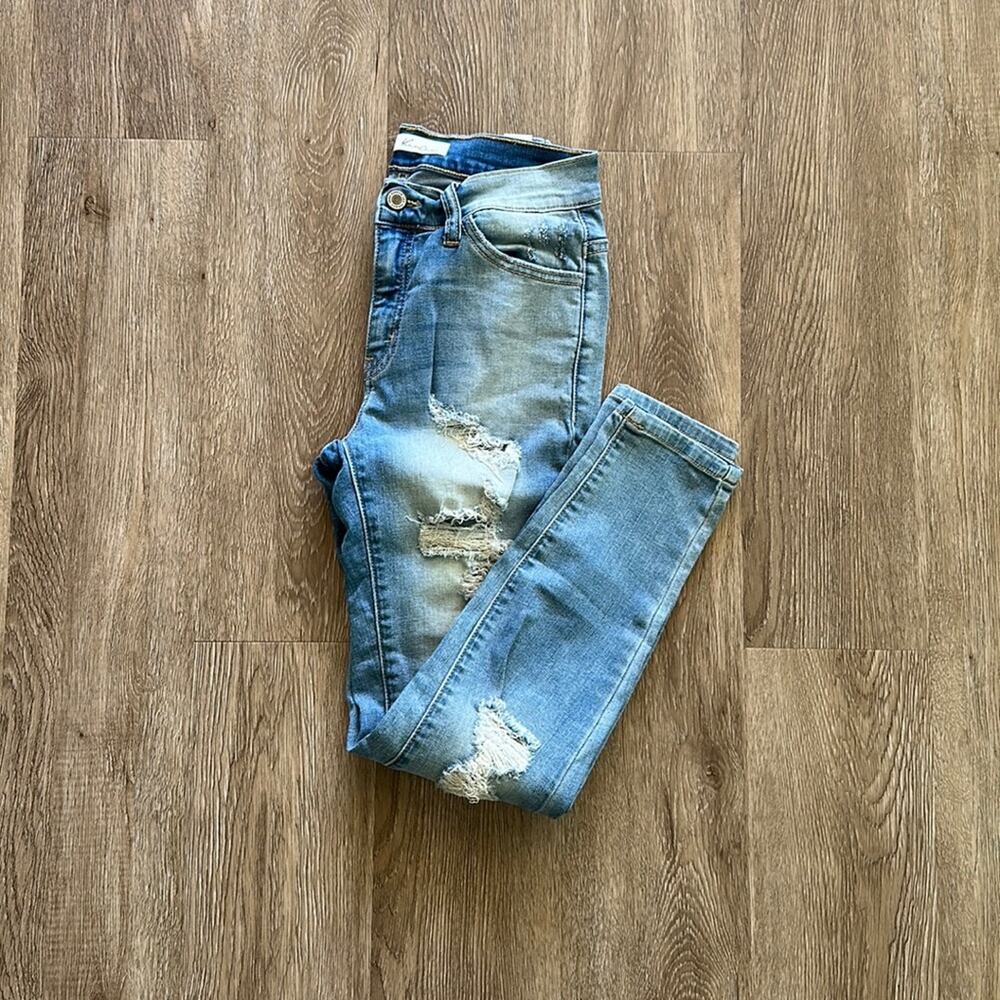 KanCan Light Blue Distressed Skinny Jeans